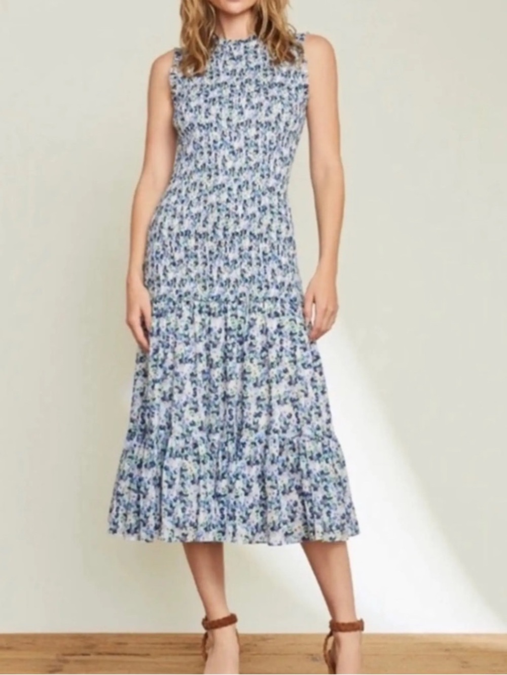 Veronica Beard Verena Midi Dress in Cobalt Multicolor Size 8